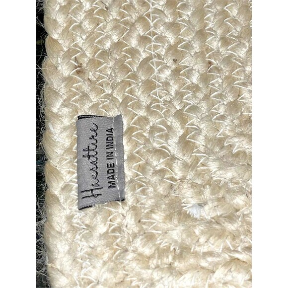 Natural Jute Hand Braided Placemats Set of 4 Table Matts 14" Square Artisan - Picture 2 of 2